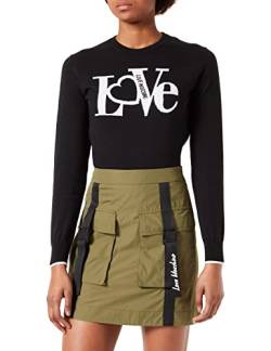 Love Moschino Womens Flared Skirt, Green, 40 von Love Moschino