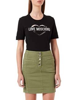 Love Moschino Womens Garment Dyed Miniskirt Skirt, Green, 40 von Love Moschino