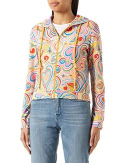 Love Moschino Womens Honeycomb Superlight Stretch Fleece Allover Multicolor Jacke, All.Multicolor, 38 von Love Moschino