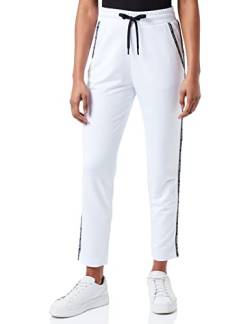 Love Moschino Womens Loose fit Jogger Technical Casual Pants, Optical White, 42 von Love Moschino