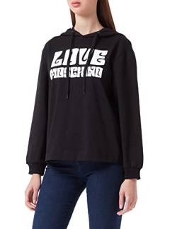 Love Moschino Womens Love 70s Print Sweatshirt, Black, 38 von Love Moschino