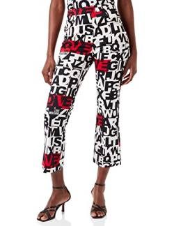 Love Moschino Womens Mini Flare fit Trousers Casual Pants, LET.NER-BCO-ROS, 32 von Love Moschino