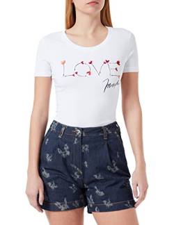 Love Moschino Womens Tight Fitting T-Shirt, Optical White, 42 von Love Moschino