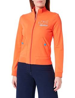 Love Moschino Womens Zipped in 100% Cotton Fleece with Multicolor snap Buttons Jacke, ORANGE, 38 von Love Moschino