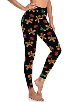 Love My Fashions Damen Weihnachtsleggings mit hoher Taille und originellem Muster, Damen Weihnachtsfest Kostüm, Lange Festliche Xmas-Leggings, Elegante Hosen von Love My Fashions