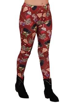 Love My Fashions Damen Weihnachtsleggings mit hoher Taille und originellem Muster, Damen Weihnachtsfest Kostüm, Lange Festliche Xmas-Leggings, Elegante Hosen von Love My Fashions