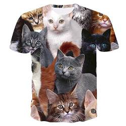Größe m - c014 - t-Shirt - t-Shirt - Hemd - 3D - Kurzarm - Mann - Frau - Unisex - lustig - Geschenkidee - Cosplay - Katze - kätzchen von LoveLegis