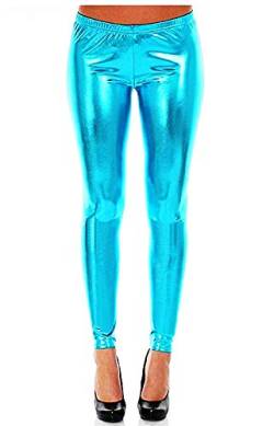 LoveLegis Leggings Frau - glänzend - metallic - Kunstleder - Einheitsgrösse - Weihnachts- und Geburtstagsgeschenkidee von LoveLegis