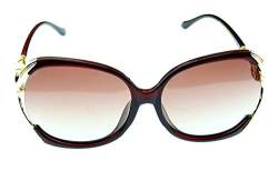 Sonnenbrille für Frauen - groß - Diva - elegant - Mädchen - Vintage - Retro - Mode - polarisiert - UV400 - roter Rahmen - rosa Linse von LoveLegis