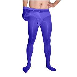 LoveLeiter Herrenstrumpfhose Männer lang Unterhose Unterwäsche Strumpfhose Herren Leggings Pants Hosen Transparent Nylon Strumpfhose Durchgehendem Body (Blau, Freie Größe) von LoveLeiter —Unterwäsche & BH