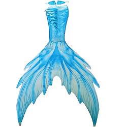 Fabelhafter Meerjungfrauenschwanz für Erwachsene, Damen, Herren, Meerjungfrauenschwanz ohne Flipper Strand, Meerjungfrauen-Badeanzüge, Bikini-Sets, Hell, blau, XL von Lovely Mermaid