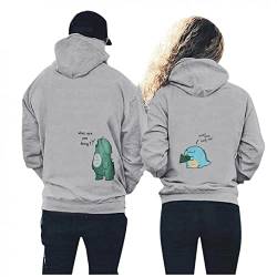 LovelyAngel Couple Pullover Dino Hoodie Kuschel Hoodie Herren Hoodie Damen Pullover Pullover für Herren Kuschel Pullover Damen Kuschel Hoodie Damen von LovelyAngel