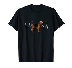 Airdale Terrier Herzschlag - Airdale Terrier T-Shirt von Lovemybello Hunde Designs