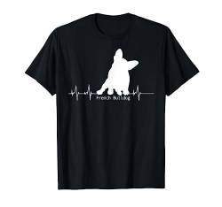 Herzschlag Pulslinie Design - French Bulldog T-Shirt von Lovemybello Hunde Designs