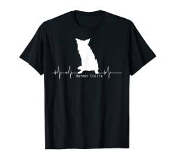 Herzschlag Pulslinien Design - Border Collie Geschenk T-Shirt von Lovemybello Hunde Designs