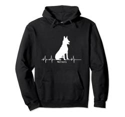 Malinois Herzschlag Heartbeat - Malinois Geschenk Pullover Hoodie von Lovemybello Hunde Designs