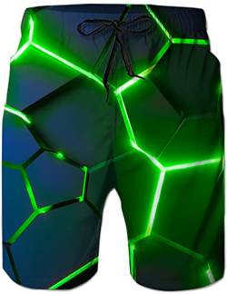 Loveternal Hawaii Badeshorts Bunt Sommer Schwimmhose Herren 3D Badehose für Männer XL von Loveternal