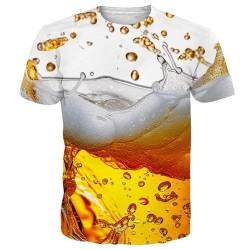 Loveternal T Shirt Herren Sixpack Bier Aufdruck Damen Tshirt Ugly Lustige Männer Rundhals Kurzarm Sommer T Shirts Unisex Bauchmuskel Oktoberfest Karneval L von Loveternal