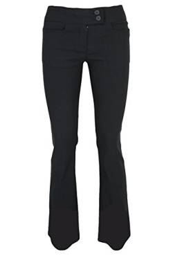 Gute Qualität schwarze dehnbare Damen Hose für Schule/Arbeit passen in Stiefel, 73.6 cm im Bein. Gr. 32-40, 2 Button Boot Leg Trouser 29"LEG (14 UK) 40 EU von Lovetoenvy