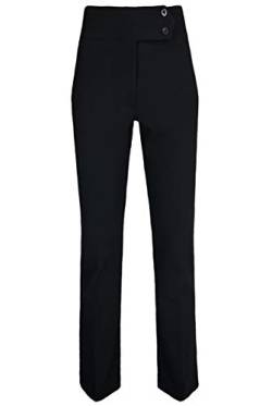 Lovetoenvy Damen-Hose, 2-Wege-Stretch, gerades Bein, für Arbeit, Büro, Schule Gr. 38, Schwarz von Lovetoenvy