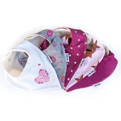 Lovjoy Bandana Baby Halstuch Lätzchen, Dreieckstucher, Für 0-3 Jahre, 5er Pack (Hübsche Rosa) von Lovjoy