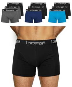 Lowbangge Boxershorts Herren 9er Pack Sport Unterhosen Männer Unterwäsche Trunks Sportliche Retroshorts Baumwolle von Lowbangge