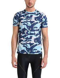 Lower East Herren T-Shirt, Dunkelblau/Hellblau/Hellgrau, L von Lower East