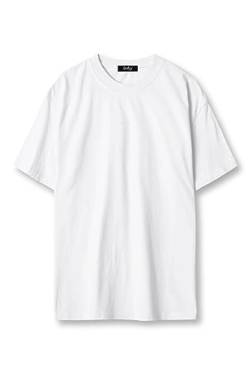 Lowkey Basic T-Shirt Season 1 │ Oversize Tshirt Modern Fit Streetwear 240GMS Clothing T-Shirt Herren Damen Freizeit und Sport Shirt Schwarz/Weiß │ Plain Blank Tee von Lowkey