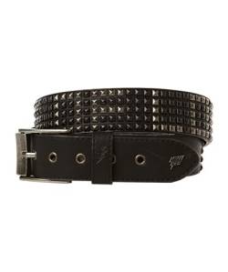 Lowlife of London Herren Gürtel - Schwarz - Black/Word Stud - Medium von Lowlife of London