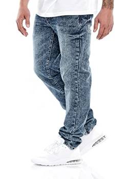 Lowrider Herren Jeans Hose 5-Pocket Straight fit Denim Pants 932128 Größe 34/32 Farbe Dark Blue Washed von Lowrider