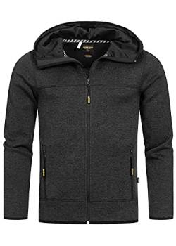 Lowrider Herren Kapuzenpullover Zip Hoodie 2 Zipper-Pockets Melange Optik schwarz, Gr:XXL von Lowrider