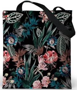 Loxato Tote Bag Aesthetic mit Reißverschluss - Aesthetic Tasche - Stofftasche Damen - Stofftasche mit Reißverschluss - Jutebeutel Bedruckt - Beuteltasche Damen - Stoffbeutel Aesthetic von Loxato