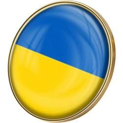 Broschennadeln Mit Ukrainischer Flagge, Runde Anstecknadeln Mit Ukrainischer Nationalflagge Für Kleidung, Taschen, Pullover, Hemd, Rucksack, Zubehör von Lpitoy