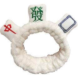 Japan Südkorea Niedliche Lustige Reiche Mahjong-Stirnband-Weibliche Gesichtsreinigungs-Stirnband-Netzrotes Stirnband-Haargummi-Stirnband-Make-up-Kopfbedeckung von Lpitoy