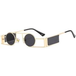Lpitoy Runde Punk -sonnenbrille Für Männer Mode Steampunk Brille Frauen Retro Shades Sonnenbrille Klassische Kreis Sonnenbrille Zum Fahren von Lpitoy