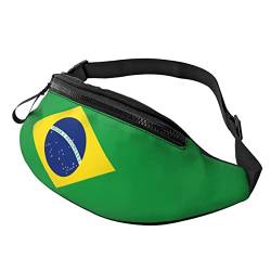 Bauchtasche mit Brasilien-Flagge, Umhängetasche, Hüfttasche für Männer und Frauen. Gürteltasche für Reisen, Spaziergänge, Laufen, Wandern, Angeln. von Lsjuee