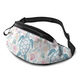 Fanny-Packs mit Meeresschildkröten-Seestern-Muscheln für Damen und Herren, modische Hüfttasche, Gürteltasche, Gürteltasche für Mädchen und Jungen, verstellbarer Gürtel, Hüfttaschen für Reisen, Laufen, von Lsjuee