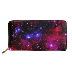 Lsjuee Galaxy Space Printing Kartenhalter Brieftasche Tasche, Damen Geldbörse Cluth Change Purse mit Reißverschluss, modische Lange Geldbeutel von Lsjuee