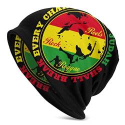 Lsjuee Jamaikanische Rasta Reggae Judah Lion Beanie Mütze für Männer/Frauen Slouchy Beanie Skull Cap Winter Stretch Acryl Strickmütze von Lsjuee