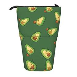 Lsjuee Teleskop-Federmäppchen, lustiger Avocado-Stehstiftbeutel, Schreibwaren-Organizer-Tasche, tragbarer Stiftetui-Halter für Büro, Schule, Teenager, Taschen, Mädchen von Lsjuee