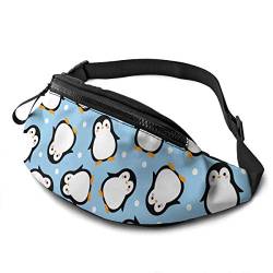 Niedliche Pinguin-Cartoon-Gürteltaschen für Damen und Herren, modische Hüfttasche, Gürteltasche, Gürteltasche für Mädchen und Jungen, verstellbarer Gürtel, Hüfttaschen für Reisen, Laufen, Wandern, Rad von Lsjuee