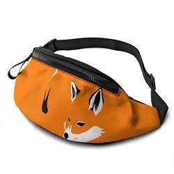 Orange Fox Gürteltaschen für Damen und Herren, modische Hüfttasche, Gürteltasche, Gürteltasche für Mädchen und Jungen, verstellbarer Gürtel, Hüfttaschen für Reisen, Laufen, Wandern, Radfahren, Konzert von Lsjuee