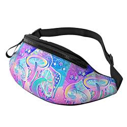 Psychedelic Magic Mushrooms Lässige Gürteltasche für Männer und Frauen, verstellbare Gürteltasche für Reisen, Wandern, Radfahren, Laufen, Festival, Rave von Lsjuee