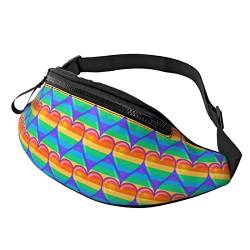 Regenbogen-LGBT-Gay-Pride-Lässige Gürteltasche für Männer und Frauen, verstellbare Gürteltasche für Reisen, Wandern, Radfahren, Laufen, Festival, Rave von Lsjuee