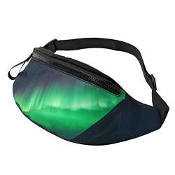 Unisex-Gürteltasche mit grünem Bergmotiv, Verstellbarer Riemen, Hüfttasche, Umhängetasche für Reisen, Wandern, Sport von Lsjuee