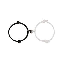 Magnetarmband, ein Geschenk für ein Paar Freundin Freund er oder sie, 2 Stück Liebesmagnet handgewebtes Seil passendes Armband von LuLiyLdJ
