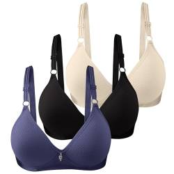 3er/2er Pack BH Damen Ohne Bügel Push Up BH Set Frauen Sexy Bustier Crop Top Sport-BHS Trainings-BH mit verstellbarem für Alltag Yoga Fitness Sport Outdoor von Luadnysin