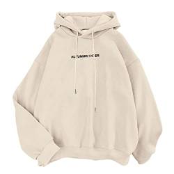 Luadnysin Hoodie Oversize Damen Sweatshirt Pullover Oversized Jacke Stüssy Baumwolle Longsleeve Baggy Clothes Lila Herbst Kleidung Frauen Klamotten Kapuzenshirt Winterjacke Pulli von Luadnysin