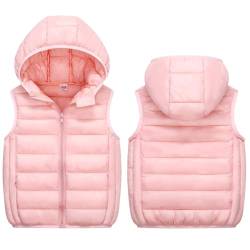 Luadnysin Leichte Daunenweste Jungen Mädchen 140, Daunenweste Warme Steppweste Ärmellose Jacke Mit Kapuze Kinderweste Outdoorjacke Schwarz Herbst Winterweste Daunenjacke Daunenmantel 4-15 Jahre von Luadnysin