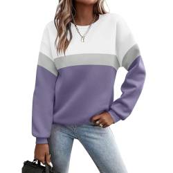 Luadnysin Pullover Damen Sweatshirt Briefe Drucken Langarm Rundhals Pulli Herbst Winter Frauen Buchstaben Druck Locker Casual Oberteil Sport Streetwear Sweatshirts ohne Kapuze Bluse Tops von Luadnysin